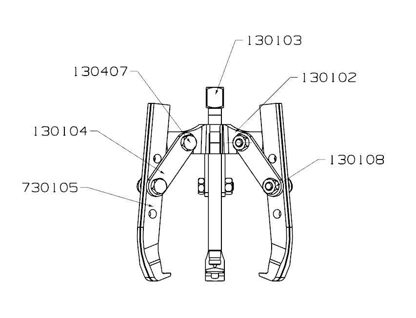 EXTRACTOR FORZA SERIE 7300T MECÁNICO DE 3 PATAS